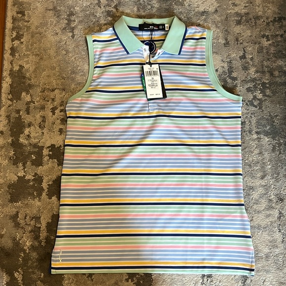 Tailored Fit Striped Sleeveless Polo RLX Ralph Lauren - Picture 2 of 4